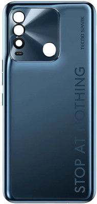 HQP for Tecno Spark 8 ( KG6, KG6k, MZ-TECNO KG6k ) [ With Volume Keys and Camera Glass ] Battery Back Door Replacement Back Panel(Atlantic Blue)