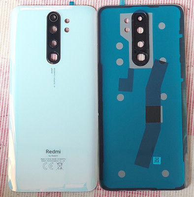 AL BAARI STORE Redmi Note 8 pro white full back panel with camera crom & lens attached Full Panel(White)