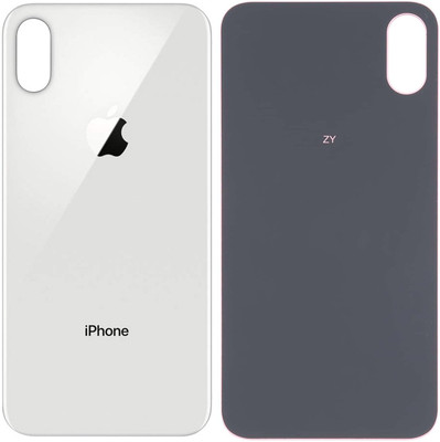 Flipkart SmartBuy Apple iPhone XS (Glass) Back Panel(Silver)