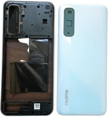 AceKing Realme 7 Back Panel Full Housing Body with Middle Ring, Camera Lens, & Side Keys Back Panel(Silver)