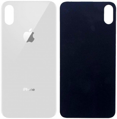Kraze4blaze Apple iPhone XS (Best Quality)(With Proper Logo)(Glass) Back Panel(Silver)