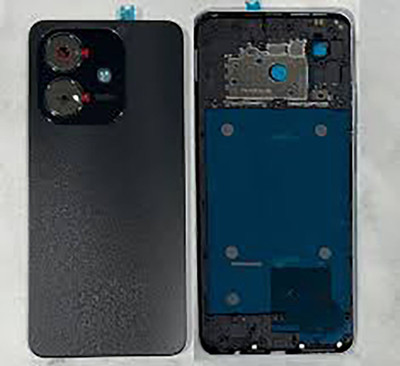 umika Oppo A3x Back Panel Black Back Panel(Black)