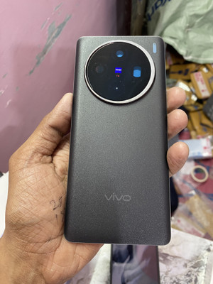 LEISURELIC VIVO X100 (GLASS) WITH CAMERA RING GLASS Back Panel(BLACK)