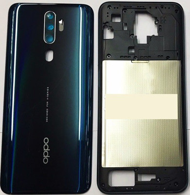 Sandreezz OPPO A5 2020 (Housing Body) (Side Keys with Middle Body) (with Proper Logo) Back Panel(Marine Green)