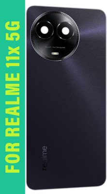 SUFO Realme 11x 5G With Camera Glass Back Panel(Midnight Black)