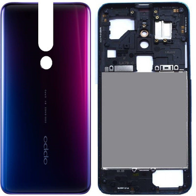 Sandreezz OPPO F11 Pro (Housing Body) (Side Keys with Middle Body) (with Proper Logo) Back Panel(Thunder Black)