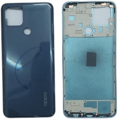 Spares4ever Oppo A15 Black Housing Body Back Panel(Black)