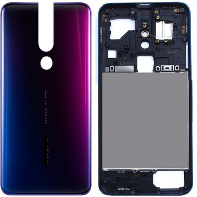 Kraze4blaze Oppo F11 Pro (Housing Body) (Side Keys with Middle Body) (with Proper Logo) Back Panel(Thunder Black)