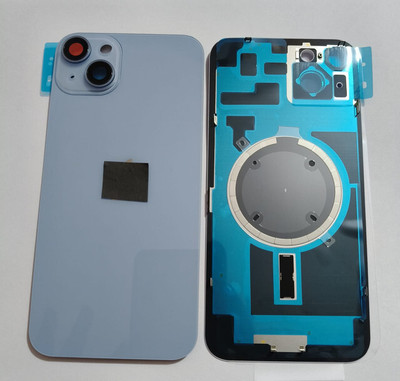 SPAREWARE Apple With Wireless Magnet Camera Glass Lens iPhone 14 Plus -Blue Back Panel(Blue)