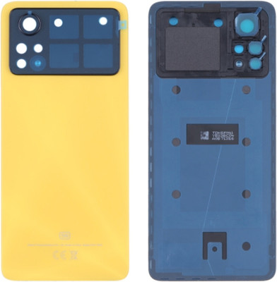 Kraze4blaze Xiaomi Poco X4 Pro (With Proper Logo) Back Panel(Yellow)