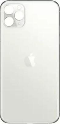 SRaccessories Apple iPhone 11 pro ( Glass) Back Panel(Silver)