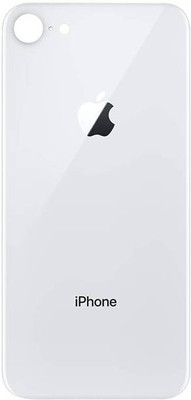 SRaccessories Apple iPhone 8 (Glass) Back Panel(Silver)