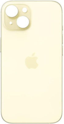 FLOUNDER APPLE IPHONE 15 GLASS WITH PROPER LOGO Back Panel(YELLOW)