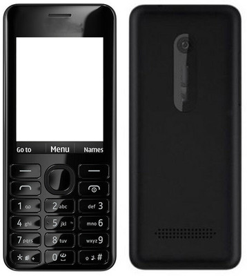 imbi Nokia 206 Old Model Front Back Body With Keypad Front & Back Panel(Black)