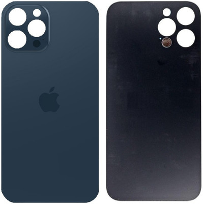 KezeMize Apple iPhone 12 Pro Max (Best Quality)(With Proper Logo)(Glass) Back Panel(Blue)