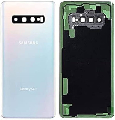 Spares4ever Samsung Galaxy S10 Plus White with Camera Lens Glass Back Panel(White)