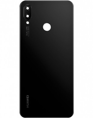 Tworld Huawei Nova 3i / P Smart+ 2018 (INE-LX1, INE-LX1r, INE-LX2r, INE-AL00, INE-TL00) [ With Camera Glass & Adhesive Tape ] Battery Replacement Glass Door Back Panel(Black)