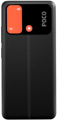 HQP for Xiaomi Poco C55 ( 22127PC95I ) Battery Back Door Replacement [ With Volume + Power Key and Camera Lens Cover ] Back Panel(Power Black)