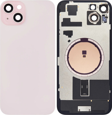 Spares4ever iPhone 15 Plus Pink Replacement Glass with Camera Lens and Magsafe Magnet Back Panel(Pink)