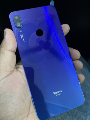 MAXOUT Redmi Note 7 Pro (with Camera Ring Lens Glass) Back Panel(Blue)