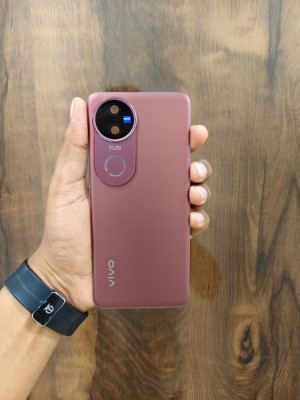 SlopK SlopK Vivo V50(Glass) Back Panel(Rose Red)