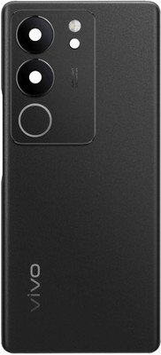 Unique4Ever Vivo V29 Pro (Glass OG) with Camera Ring Lens Glass Back Panel(Black)