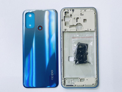 Sandreezz OPPO A53 (Housing Body) (Side Keys with Middle Body) (with Proper Logo) Back Panel(Fancy Blue)