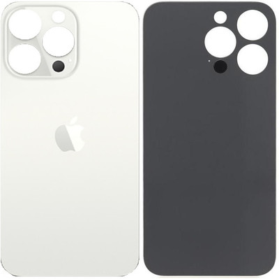 KezeMize Apple iPhone 13 Pro (Best Quality)(With Proper Logo)(Glass) Back Panel(Silver)