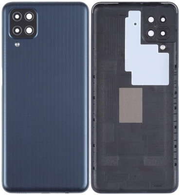 imbi Samsung Galaxy M12 Mobile Phone Panel Volume Button Camera Glass Back Panel(Dark Blue)