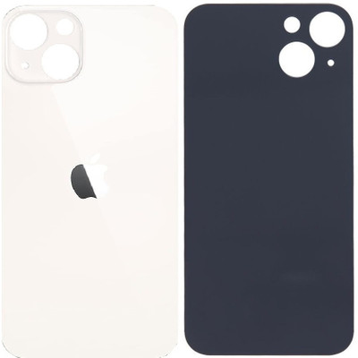 KezeMize Apple iPhone 13 (Best Quality)(With Proper Logo)(Glass) Back Panel(White)