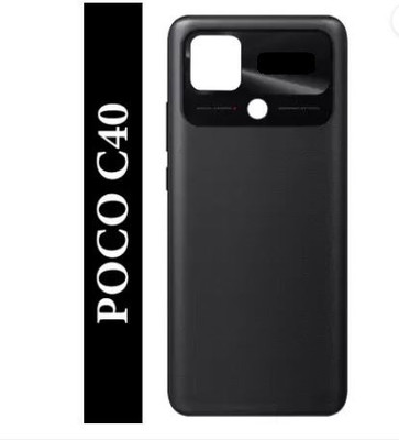 Kraze4blaze Xiaomi Poco C40 (With Proper Logo) Back Panel(Power Black)