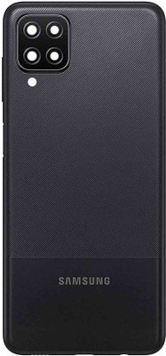 SPAREWARE Samsung Samsung Galaxy A12 : Black (WITH ALL BRAND LOGO) Back Panel(Black)