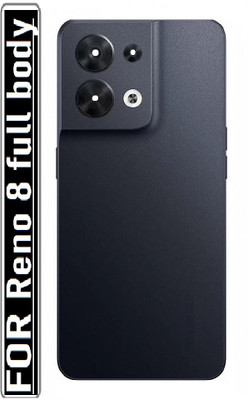 AL HAYY TRADERS OPPO RENO 8 (with logo) full body housing Back Panel(BLACK)