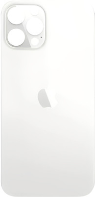 SRaccessories Apple iPhone 12 Pro Max (Glass) Back Panel(Silver)