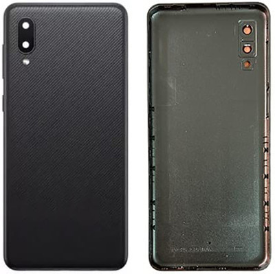 imbi Samsung Galaxy A02 Power And Volume Button Camera Glass Back Panel(Black)