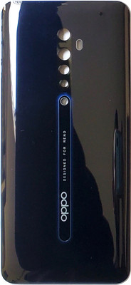 HQP for Oppo Reno2 F / Reno2 Z ( CPH1989, PCKM70, PCKT00, PCKM00, CPH1945, CPH1951 ) [ With LOGO & Pre Installed Adhesive Tape ] Battery Back Glass Door Replacement Back Panel(Luminous Black)