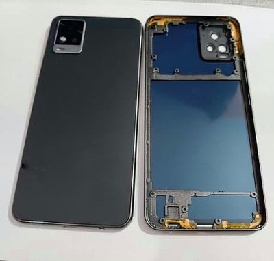 SPAREASP Vivo V20 4G Body Panel With Middle Ring (Middle Ring + Back Panel) Black Back Panel(Black)