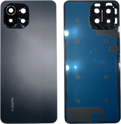 KezeMize Xiaomi Mi 11 Lite (Glass) (With Camera Lens) (with Proper Logo) Back Panel(Boba Black)