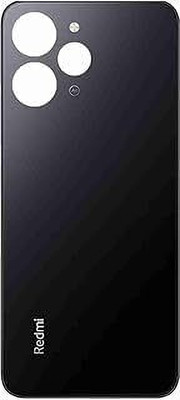 FixHub Redmi mi 12 4G BACK GLASS COMPATIBLE Back Panel(BLACK)