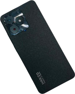 Unique4Ever realme Narzo N53 With Camera Lens & Side Volume Power Buttons Back Panel(Feather Black)