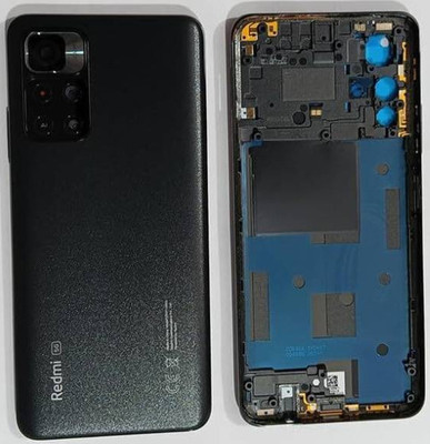 SRaccessories Redmi Note 11 5G (Housing Body) (Side Keys with Middle Body) Full Panel(Space Black)