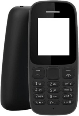 imbi Nokia 105 2017 Single Sim Model Mobile Phone Panel Front Back Body With Keypad Front & Back Panel(Black)