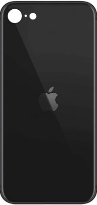 FLOUNDER APPLE IPHONE SE 2020 GLASS WITH PROPER LOGO Back Panel(BLACK)