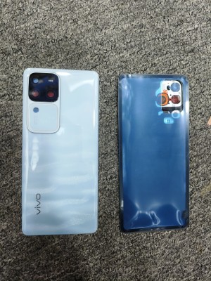 Srewingt Vivo Vivo V30 Pro(Glass) With Camera Lens Back Panel(Waving Aqua)