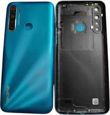 Sandreezz Realme 5i (with Proper Logo) (With Camera Lens & Side Volume Power Buttons) Back Panel(Blue)