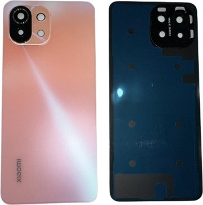 KezeMize Xiaomi Mi 11 Lite (Glass) (With Camera Lens) (with Proper Logo) Back Panel(Peach Gold)