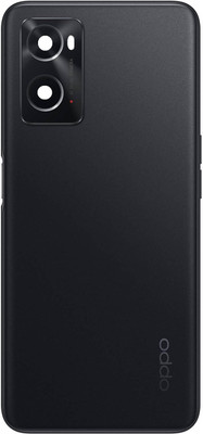Sandreezz Oppo A76 (With Middle Ring Camera Lens & Side Volume Power Buttons) Back Panel(Glowing Black)