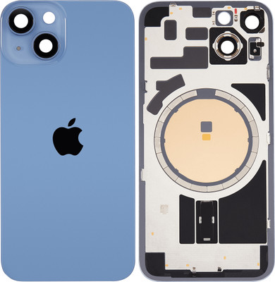 Spares4ever iPhone 14 Blue Replacement Glass with Camera Lens and Magsafe Magnet Back Panel(Blue)