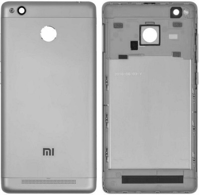 SRaccessories Xiaomi Mi 3s Prime Back Panel(Dark Grey)