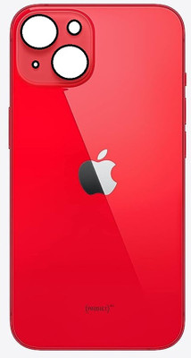 FLOUNDER APPLE IPHONE 14 GLASS WITH PROPER LOGO Back Panel(RED)